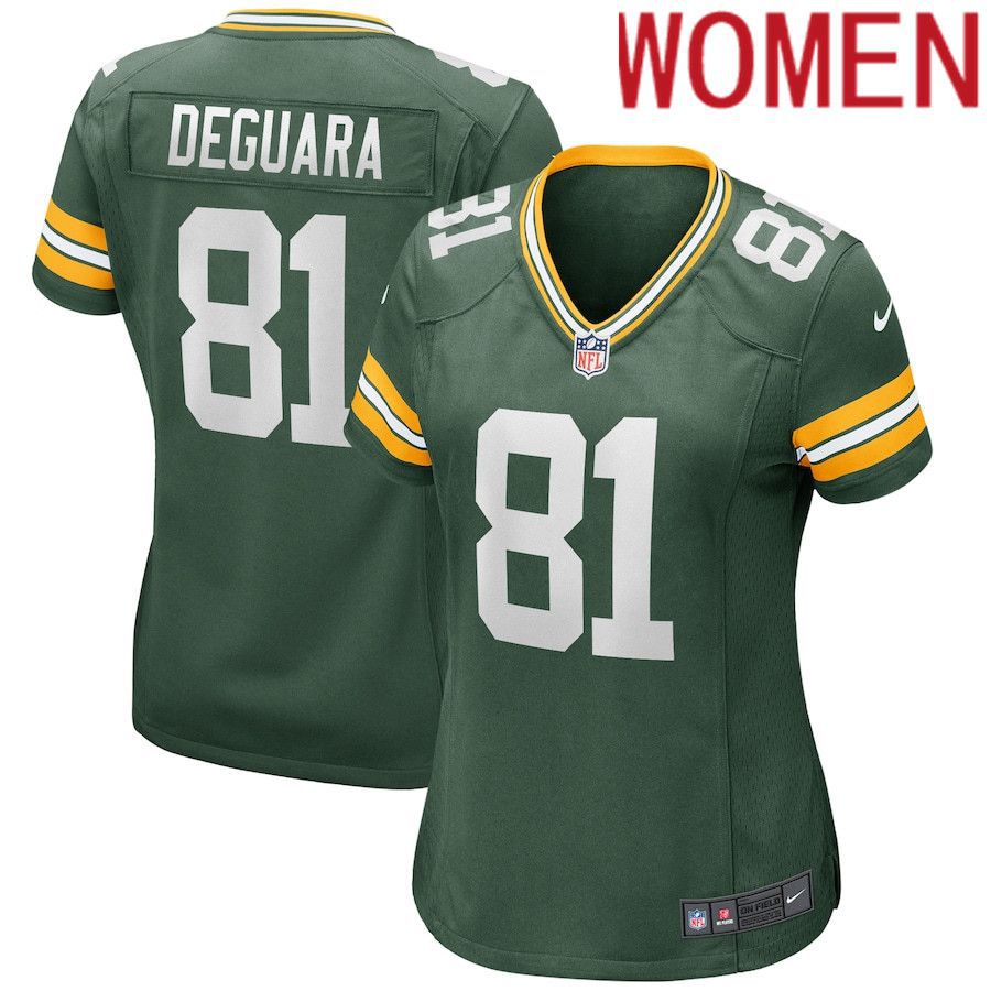 Women Green Bay Packers 81 Josiah Deguara Nike Green Game NFL Jersey
